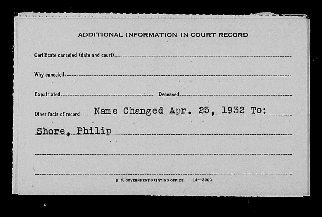 Philip name change